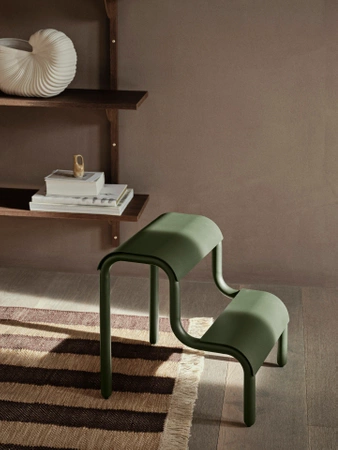 Stołek Up Step zielone ferm LIVING