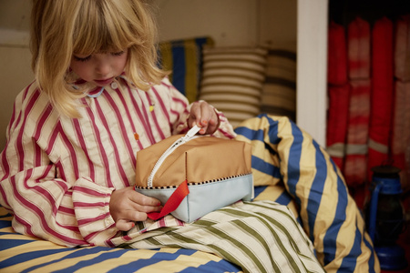 Kosmetyczka beż Jane + błękit Zissou Sticky Lemon