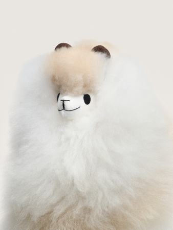 Przytulanka z naturalnej alpaki 18 cm Light Blonde mix HUACAYA