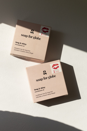 Szampon w kostce do włosów długich ~ LONG & SHINY Soap for globe
