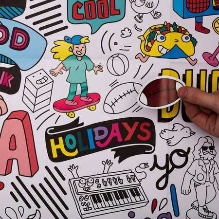 Plakat z naklejkami STREET ART OMY