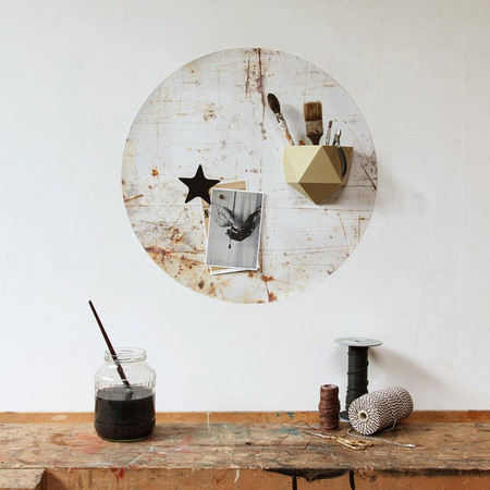 Naklejka magnetyczna okrągła Ferro white Ø60cm Groovy Magnets