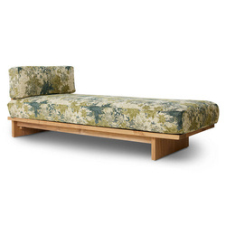 Leżanka outdoor teak zielona Hk living
