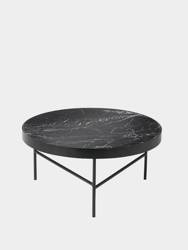 Stolik kawowy czarny marmurowy duży ferm LIVING