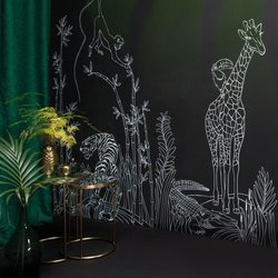 Tapeta magnetyczna czarna Żyrafa 100x265 Groovy Magnets