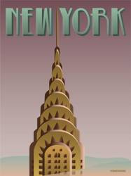 Plakat New York Chrysler 30x40 ViSSEVASSE