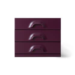 Komoda szafka nocna z 3 szufladami fioletowa HK Living