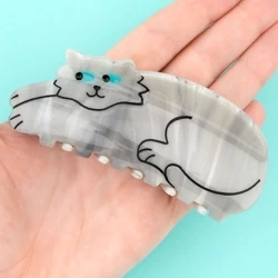 Klamra do włosów kot szara - Coucou Suzette