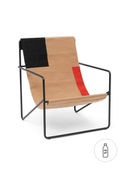 Krzesło Desert czarna rama Block ferm LIVING
