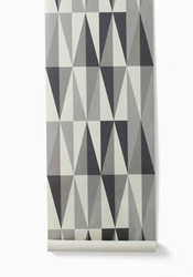 Tapeta Spear - Grey/Dark Grey/Off ferm LIVING