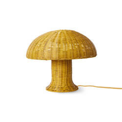 Lampa stołowa rattan musztarda HK Living