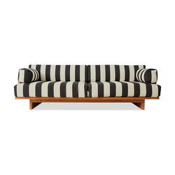 Sofa outdoor, drewno tekowe, stracciatella Hk living