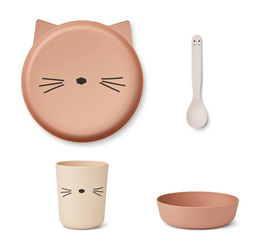 Zestaw stołowy junior cat tuscany rose Liewood