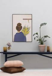 Plakat THE GIRL WITH THE BOUQUET 50x70 ViSSEVASSE