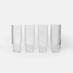 Szklanki Ripple wysokie zestaw ferm LIVING