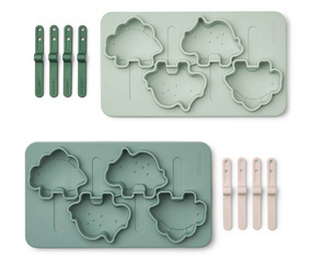 Foremki do lodów wielokrotnego użytku dino peppermint Liewood