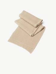 Szalik Aspen z wełny beżowy Peniche