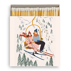 Zapałki vintage Narciarze