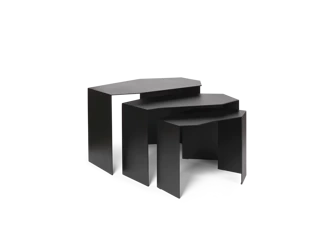 Zestaw stolików Shard czarny ferm LIVING