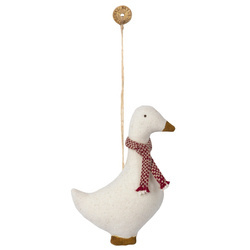 Zawieszka bawełniana gąska czerwony szal Goose Maileg