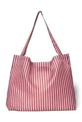 Torba na zakupy Red / Lilac Striped Grocery Bag Studio Noos