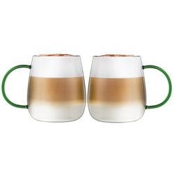 Komplet 2 szklanek z zielonym uchem 400 ml Bolla Vialli Design