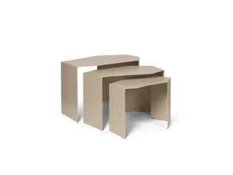 Zestaw stolików Shard kaszmirowy ferm LIVING