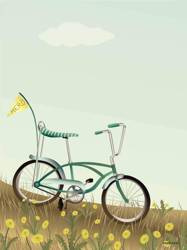 Plakat Bike with a flag 15x20 ViSSEVASSE