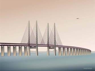 Plakat ØRESUND BRIDGE 30x40 ViSSEVASSE