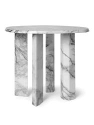 Stolik kawowy Taula biały wysoki ferm LIVING