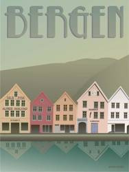 Plakat Bergen 30x40 ViSSEVASSE
