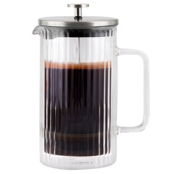 Zaparzacz do kawy i herbaty z podwójną ścianką 1000 ml Tulip srebrny mat Vialli Design