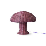 Lampa stołowa rattan burgundowy HK Living
