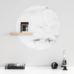 Naklejka magnetyczna okrągła marmur biały Ø60cm Groovy Magnets