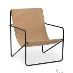 Krzesło Desert czarna rama cashmere ferm LIVING