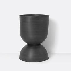 Doniczka Hourglass czarna ferm LIVING