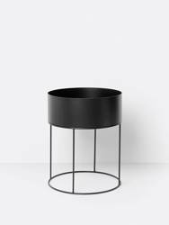 Plant Box okrągły czarny ferm LIVING