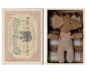 Myszka w pudełku Sleepy wakey baby mouse in matchbox - Rose Maileg